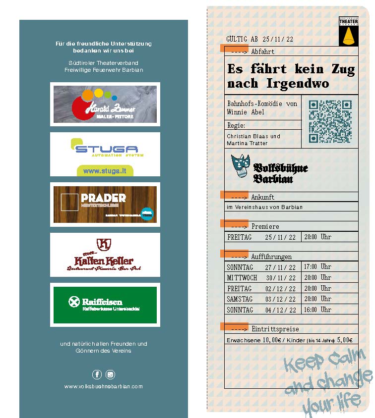 Faltblatt Es fährt kein Zug nach Irgendwo Seite 1